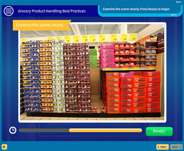 Example Grocery Aisle for product training