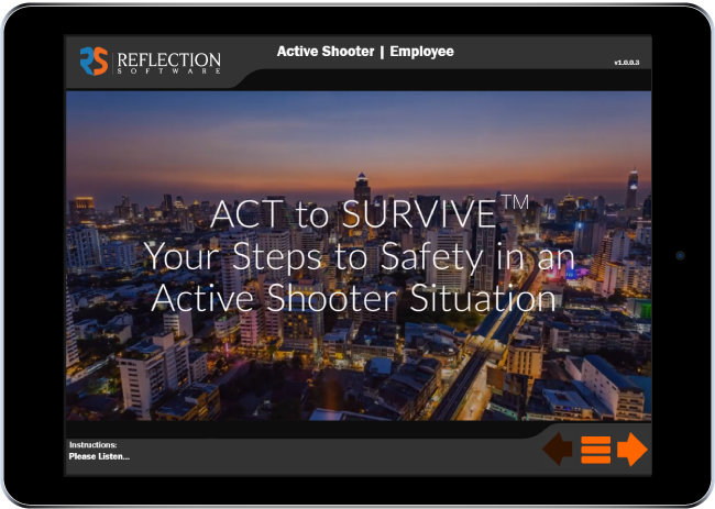 ACT to Survive eLearning Module on iPad
